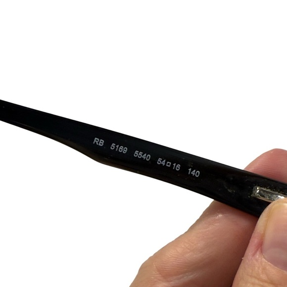 Ray Ban frames RB5169 5540 54 16 140 rectangular polished grey - Picture 5 of 6